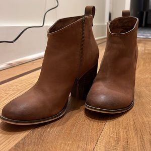 BP Lance Leather Block Heel Bootie